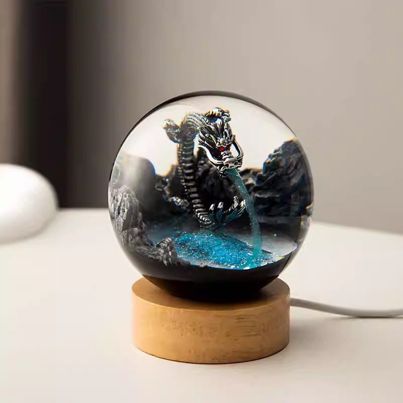 纪念礼物水晶球小夜灯摆件