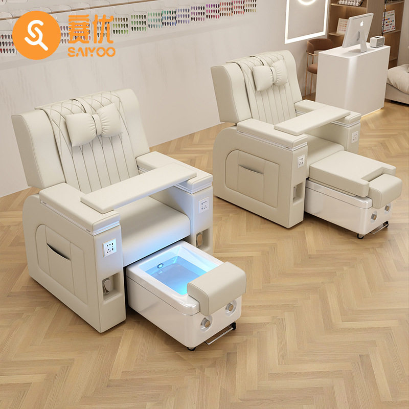 电动按摩美睫美甲沙发椅美容院美甲店纹眉修脚泡脚水疗沐足沙发椅