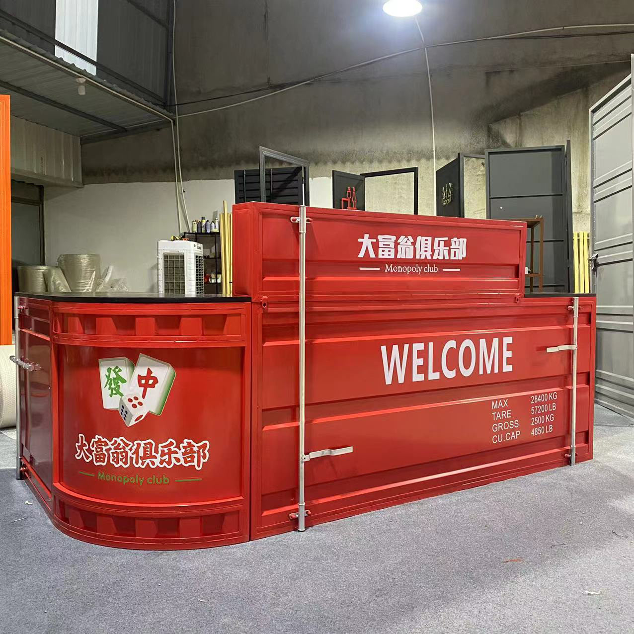 创意铁艺收银台集装箱转角吧台工业风复古餐厅酒吧柜台服装店前台