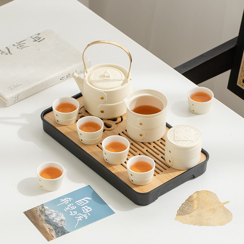 轻奢高档旅行茶具套装茶壶茶杯便携收纳包公司商务陶瓷礼品批发