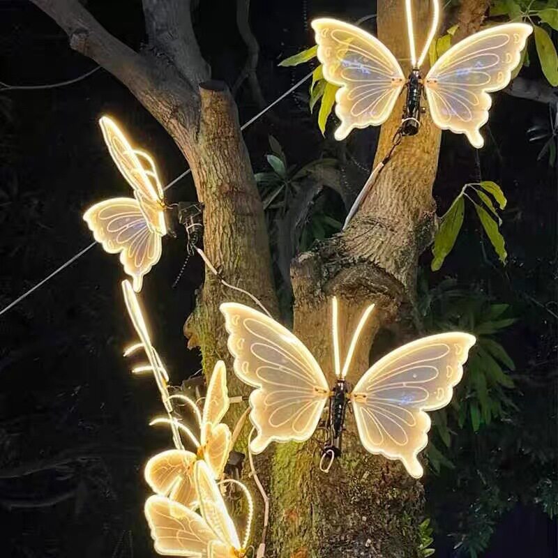 户外LED防水蝴蝶灯暖光蓝色