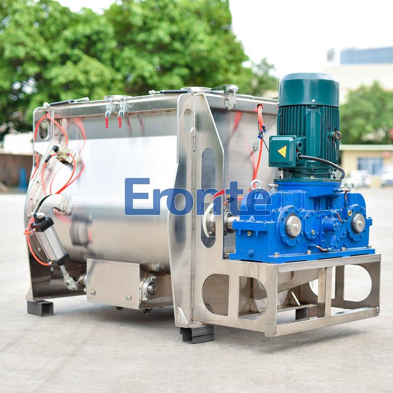 化工粉状粉末粒状物料混合机除尘筛分配套桨叶式双轴无重力搅拌机