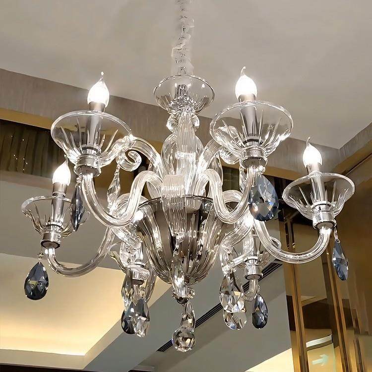 法式水晶吊灯中古风客厅主灯复古卧室灯餐厅灯感轻奢艺术灯具