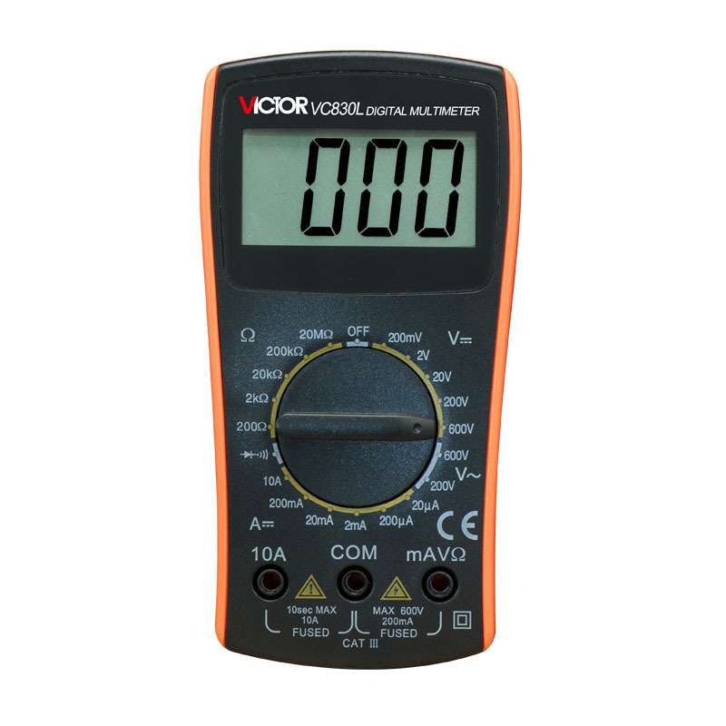 Victor/胜利VC830L数字万用表 手持数显多用表 带蜂鸣功能 3位半
