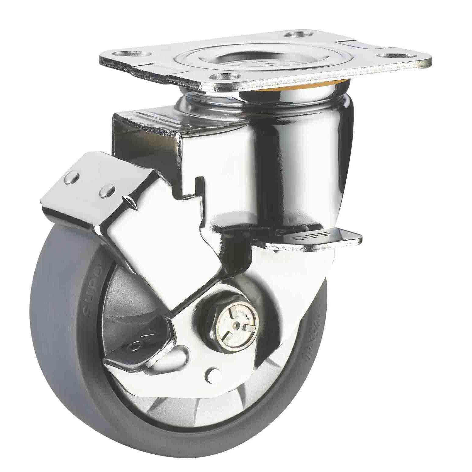 SUPO向荣 6寸 带边刹车 工业 万向 灰色 PP脚轮C05S-01C-150-112