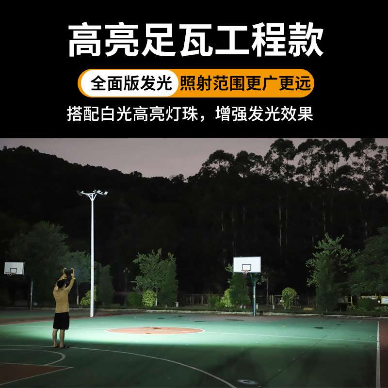 led太阳能投光灯户外庭院家用停电应急工地摆摊室外道路照明灯