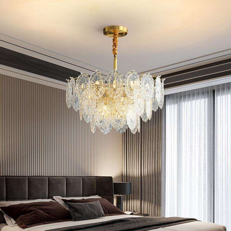 客厅吊灯法式轻奢水晶主卧现代简约奶油风2025年新款餐厅卧室灯具