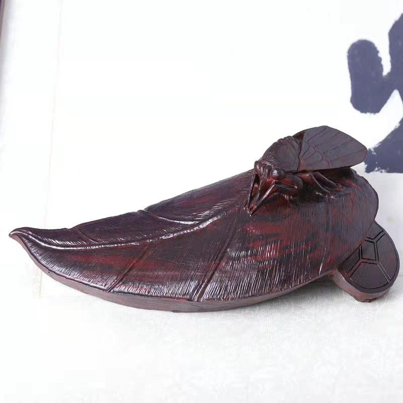 小叶紫檀文房四宝毛笔搁 一夜成名笔搁 实木质笔搁笔架书房用品