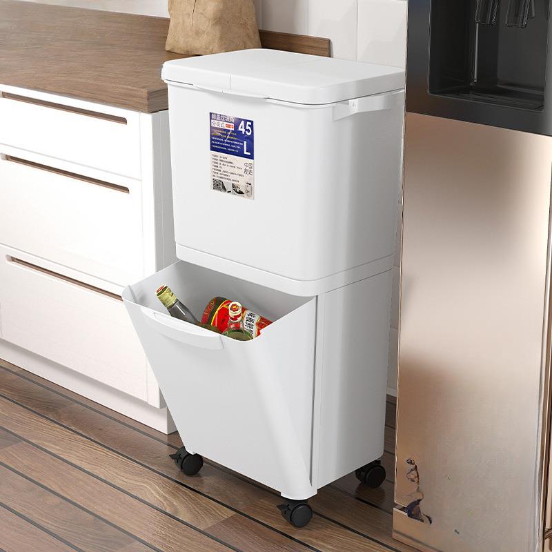 垃圾桶可移动厨房免弯腰新款家用分类大号大容量高款升