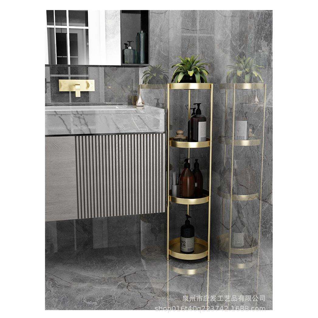 轻奢浴室置物架卫生间收纳架转角多层多功能洗手间厕所墙角三角架