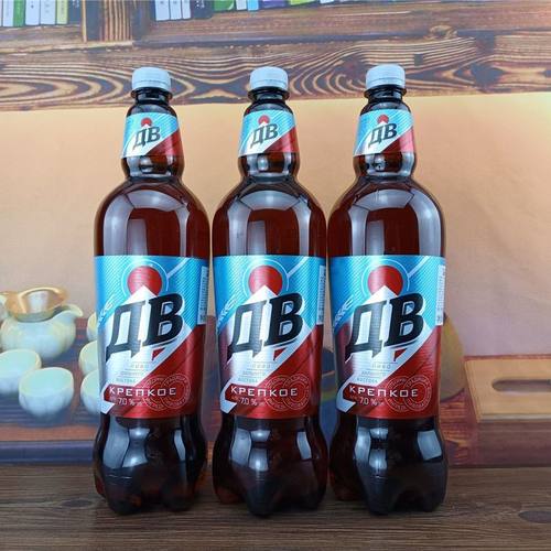 1350ml*3桶俄罗斯原装进口远东烈性高浓麦芽度红AB啤酒