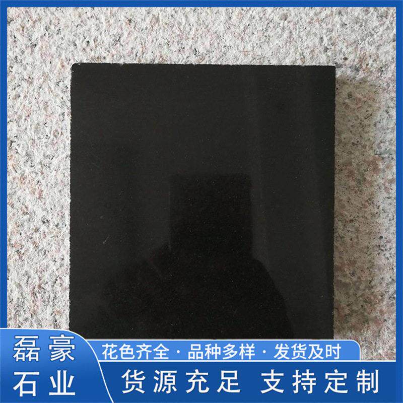 中国黑石材光板0厚铺装火烧板石材室内外铺路花岗岩中国黑地铺石