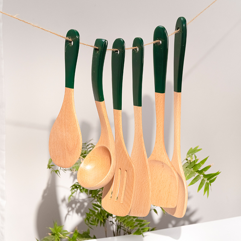Wooden Spatula Set Wooden Spatula Household Non-stick Cookin