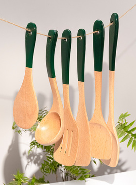 Wooden Spatula Set Wooden Spatula Household Non-stick Cookin