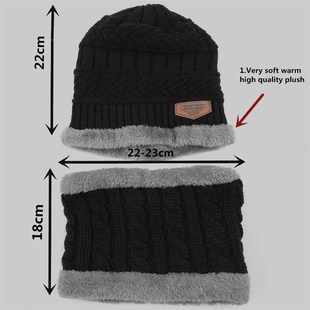 Simple Parent Child 2Pcs Super Warm Winter Balaclava Wool Be
