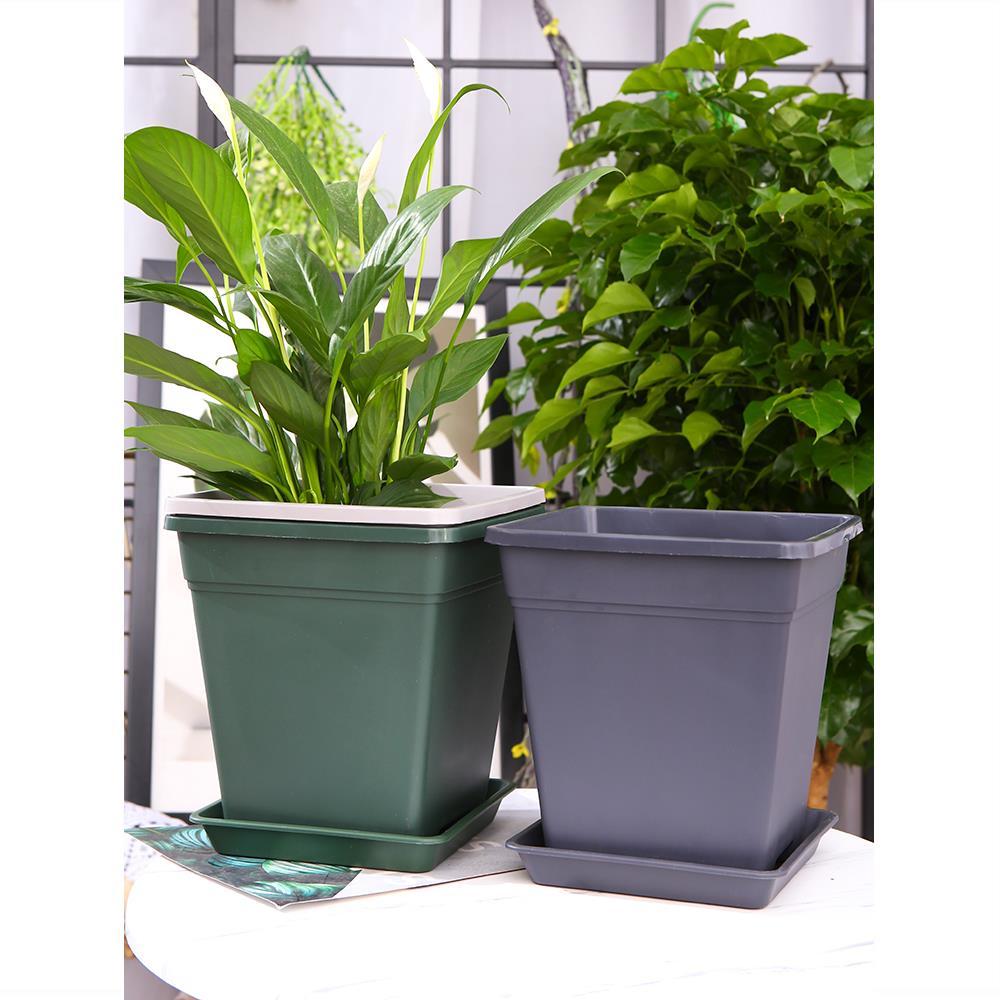 长盛正方形青山控根塑料花盆透气花卉加仑盆铁线莲月季大口径方盆