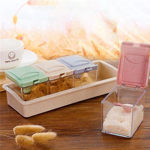 好货Kitchen Spice Condiment Box Transparent Spices Seasoning