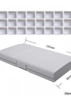 6/12/14/24pcs Empty Full/Half Pans White Half Pans Paint