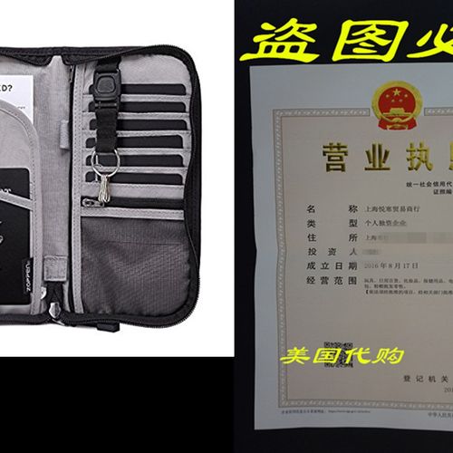 Zoppen RFID Travel Wallet & Documents Organizer Zipper