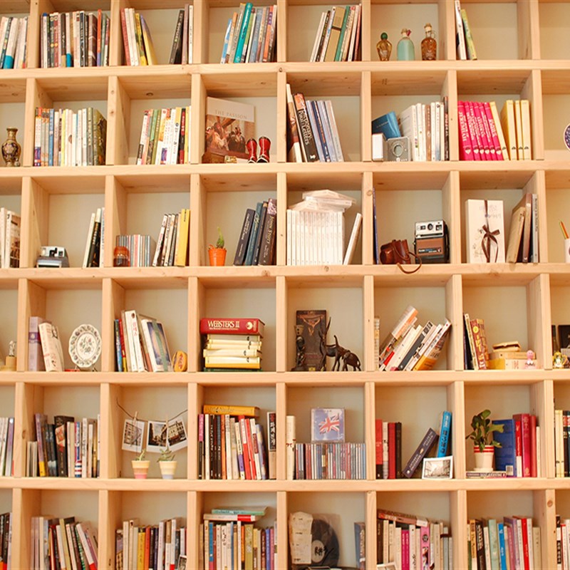 网红书房书架场景直播间背景墙室内3d立体装饰挂布主播拍照壁纸图