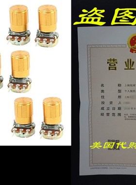 uxcell 10 Pcs 500K ohm 3-Pin 6mm Split Shaft Rotary Linear