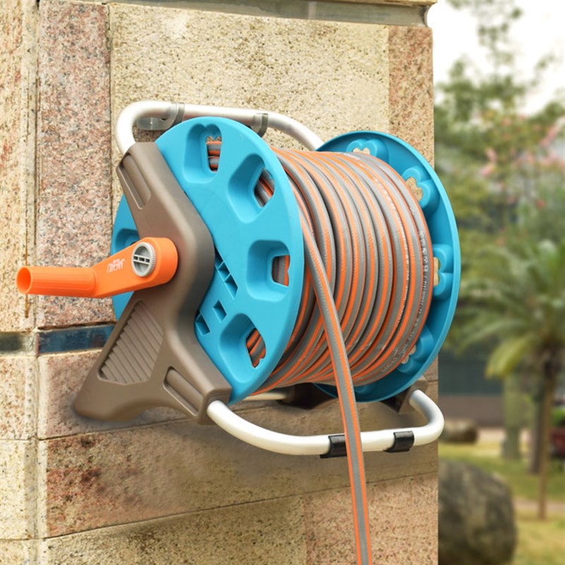水管车收纳层架转盘卷管器水带收卷器水管架子绕管架手摇收水管神