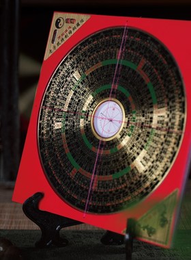 二十四山带五行风水罗盘高精度专业随身八卦罗盘摆件全铜36层