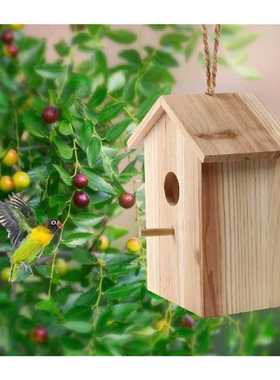 Wood Bird Nests Outdoor Suction Cup Visible Bird Home