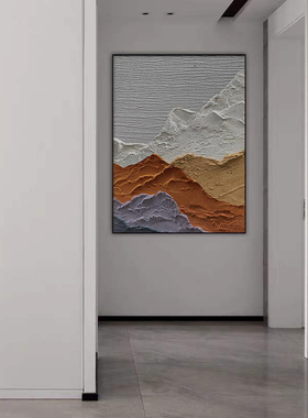 好货纯手工油画客厅抽象装饰画北欧设计师油画玄关走廊油画过道走