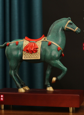 全铜马摆件招财马上有钱创意家居装饰品新中式酒柜桌面摆设工艺品