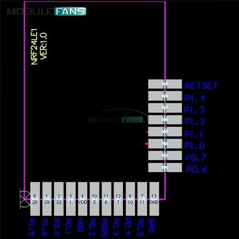 NEW NRF24LE1 NRF24L01+ MCU Wireless Transceiver RF Wireless