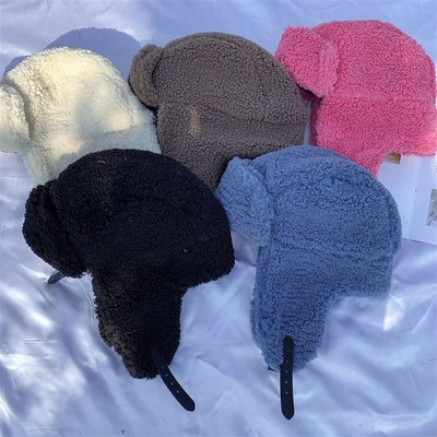 2021 New Fashion Women Bomber Hat Pilot Trooper Cap Mens Fau