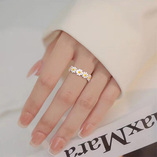 Style Daisy Women rendy Swee For Korean Rings Coconal Flower