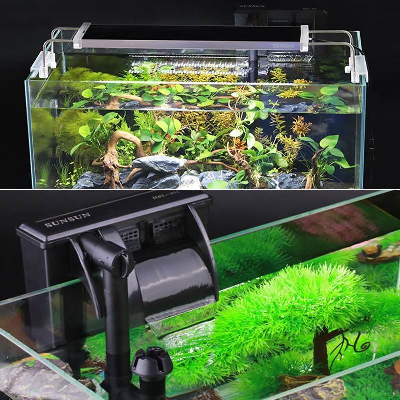 .鱼缸过滤器外挂式瀑布壁挂式三合一循环静音净水水族箱小型增氧
