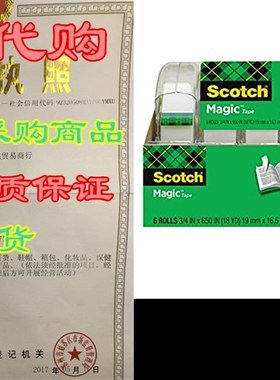 Scotch Magic Tape, 6 Rolls, Numerous Applications, Invisi