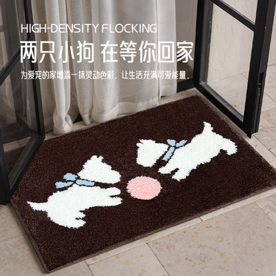 宠物卡通款簇绒毯入户垫浴室防滑地毯卧室客厅玄关坐垫小地垫地毯