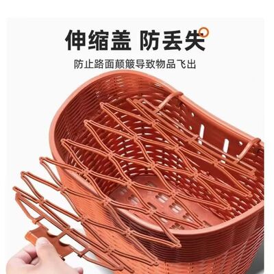 电动车后置车筐电动摩托车后尾挂篮置物神器车篓后用靠背菜篮子