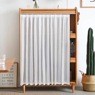柜子遮丑神器小短门帘书柜纱帘无门遮挡帘小窗口遮帘布防尘衣橱门