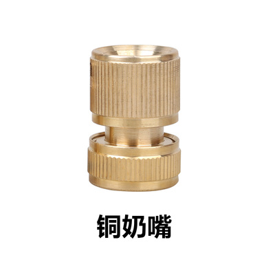 可携式家用220V洗车机进水管6分快速接头2件套 铜材质不断裂