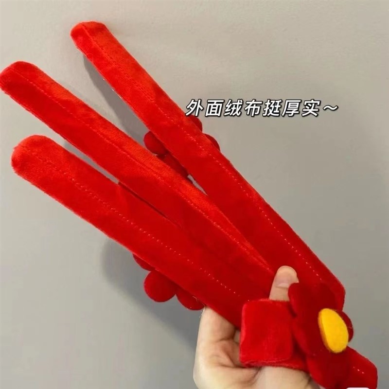 小红花啪啪圈红花朵bb夹幼儿园礼物易烊千玺推荐可爱花朵创意手环