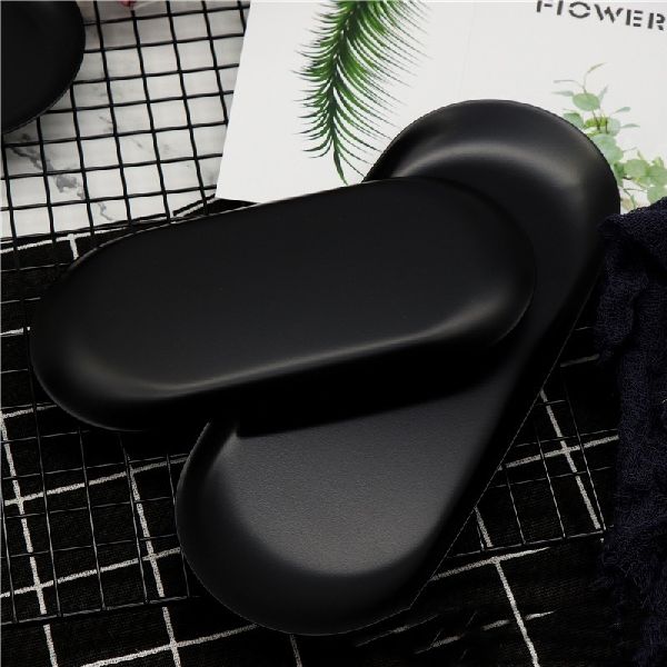 Black Matte Dining Plate Stainless Steel Dessert Plate Nut