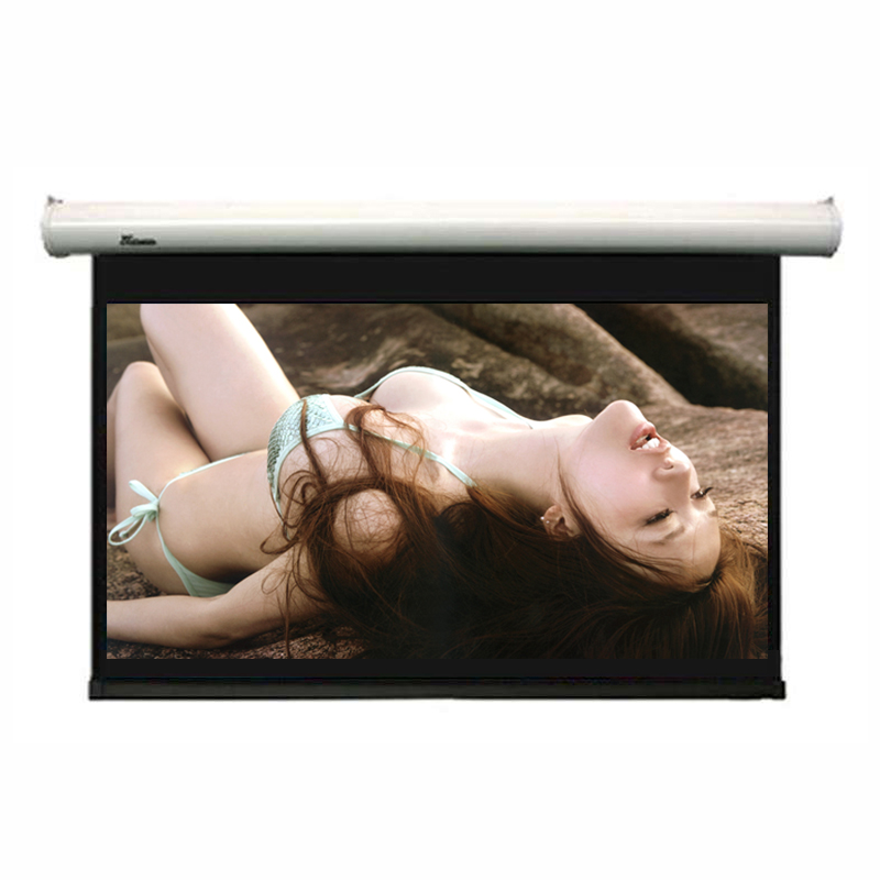 经科JK电动不带拉绳投影幕布M3-FI/300s玻纤幕灰幕133寸16:10