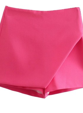 TRAF 2022 Green Shorts Women High Waist Casual Shorts Woman