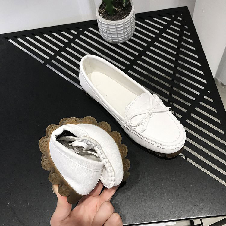 2021Genuine Leather Flats Casual Slip On Loafers Woman Shoes