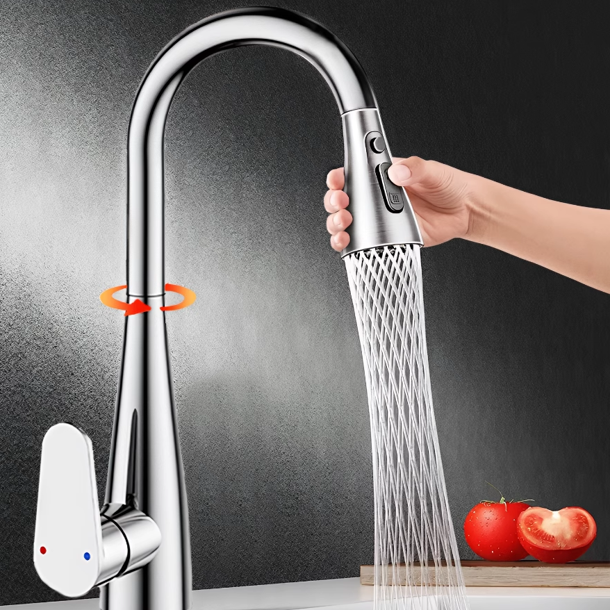 【全网热销】全铜厨房抽拉龙头