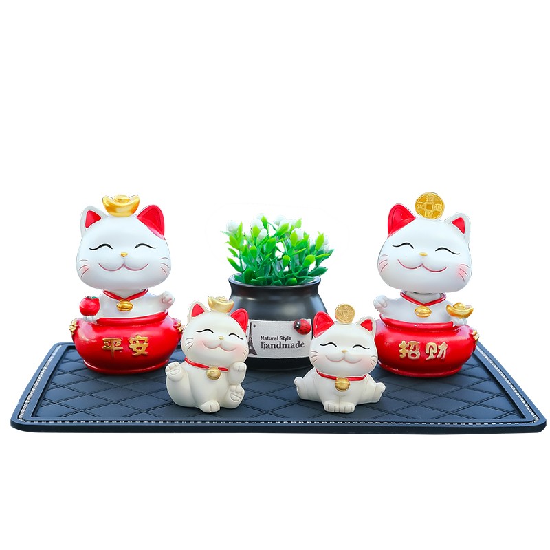 汽车摆件车载车用摇头玩偶可爱招财猫车内饰品摆件装饰用品大全