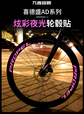 适用于喜得盛Ad350 Ad300改装配件轮毂装饰贴纸反光激光轮组涂装