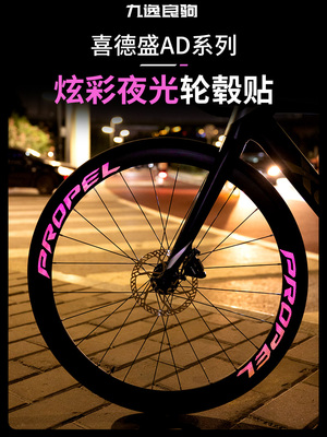 适用于喜得盛Ad350 Ad300改装配件轮毂装饰贴纸反光激光轮组涂装