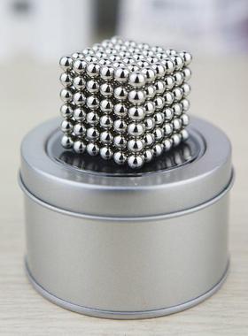 现货强磁钕铁硼磁球彩色银色磁珠D3/5MM白色磁力珠巴克球