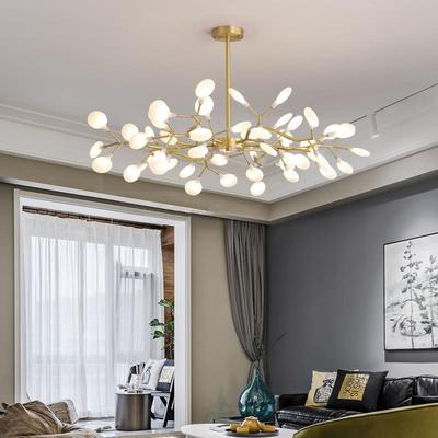 全铜北欧客厅吊灯家用萤火虫餐厅树枝杈形卧室创意个性Chandelier